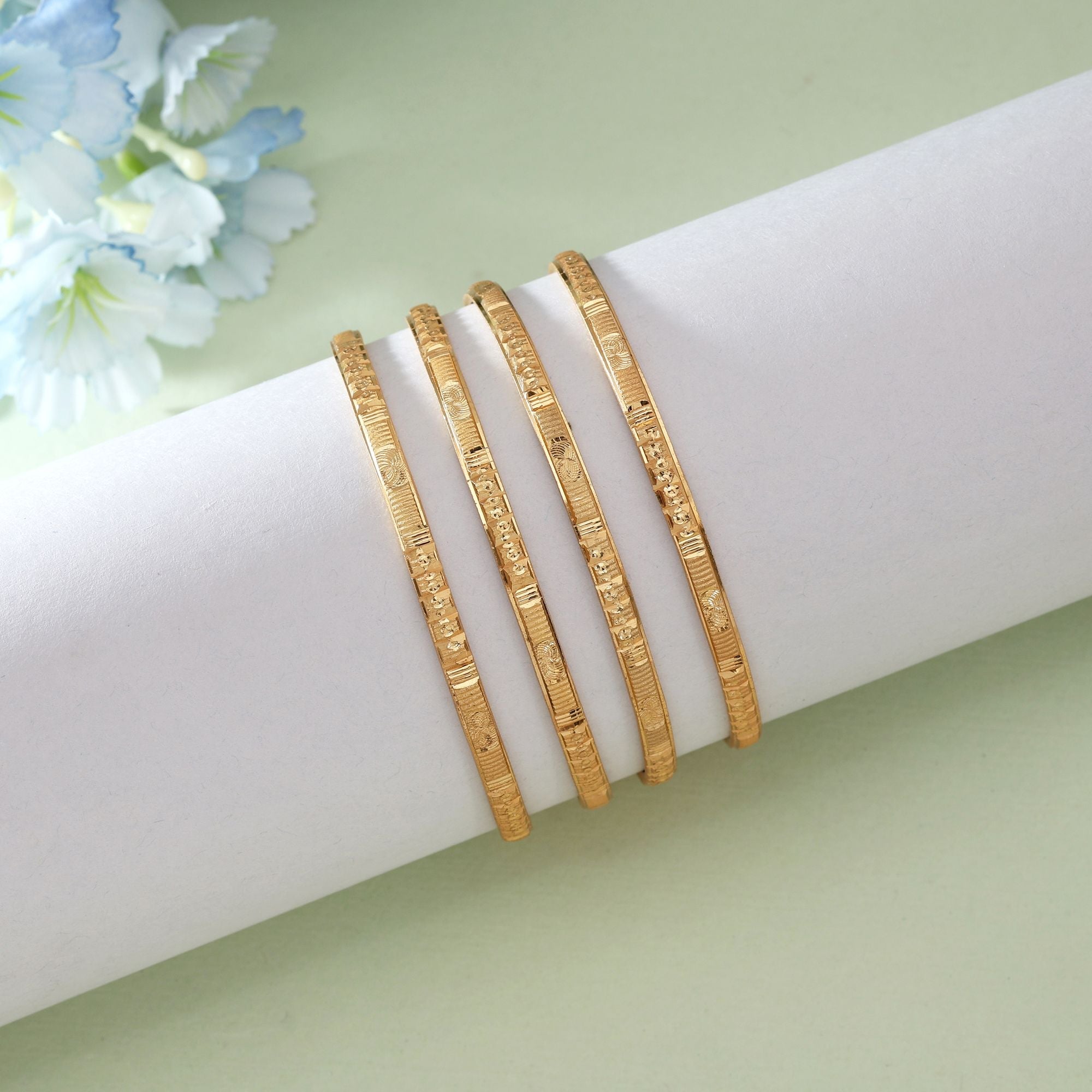 Gold Color 1 Set Of Fashion Bangle (PLKB158GLD)