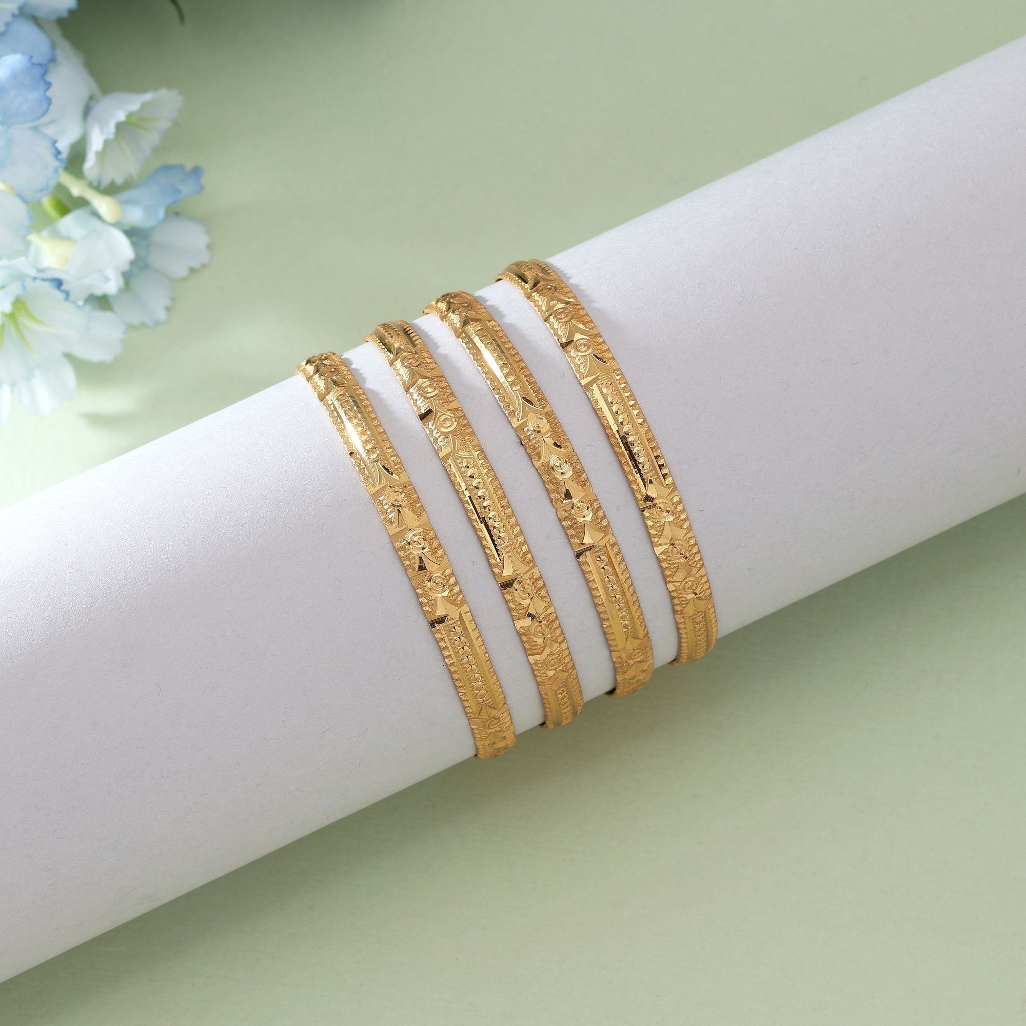 Gold Color 1 Set Of Fashion Bangle (PLKB162GLD)