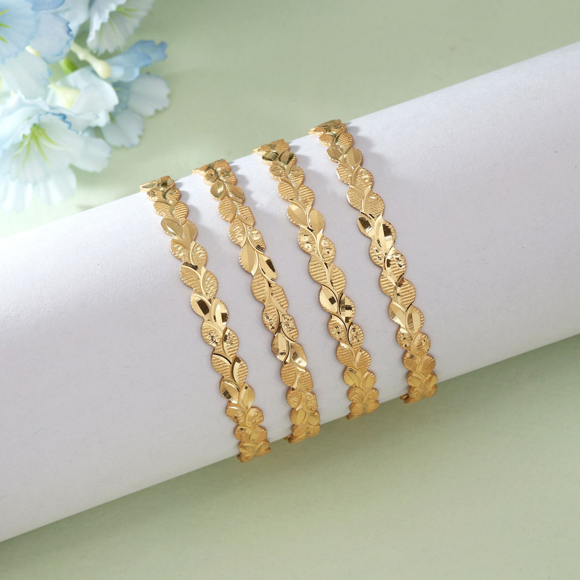 Gold Color 1 Set Of Fashion Bangle (PLKB163GLD)
