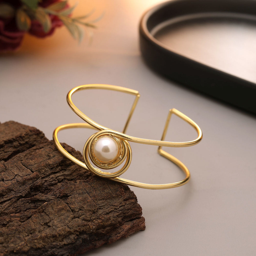 White Color Gold Plated Bracelet (PLKB165WHT)