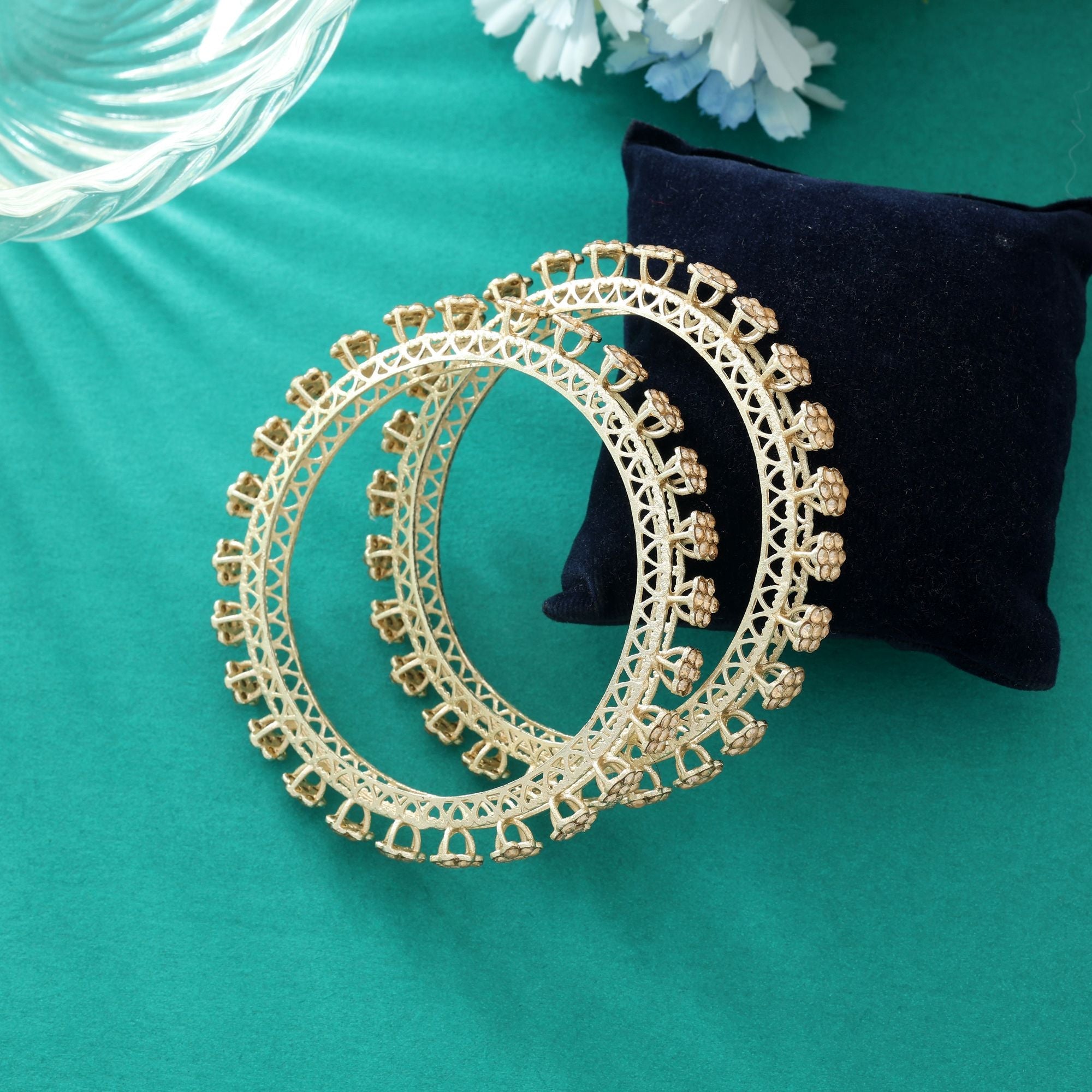 Gold Color 1 Pair Of Fashion Bangle