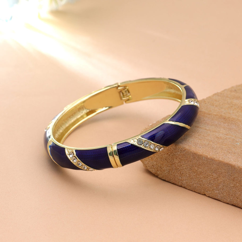 Blue Color Fashion Bangle with Designer Style