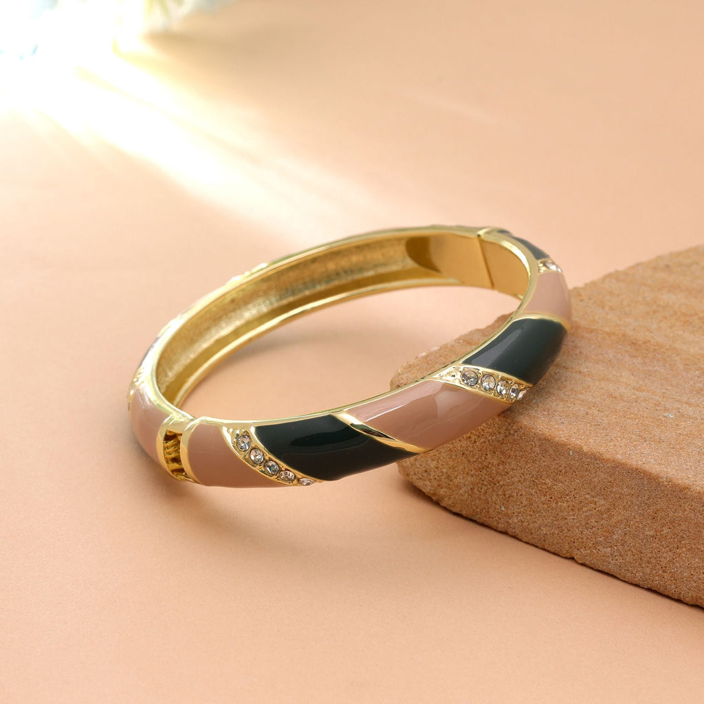 Peach Color Fashion Bangle with Modern Designer Finish