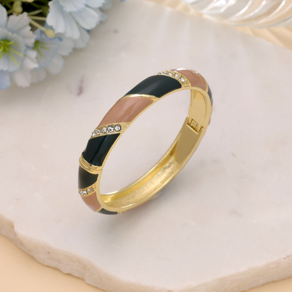 Peach Color Fashion Bangle with Modern Designer Finish