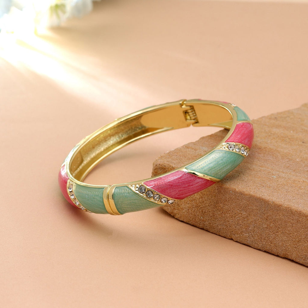 Rani & Pista Green Color Fashion Bangle with Ethnic Style