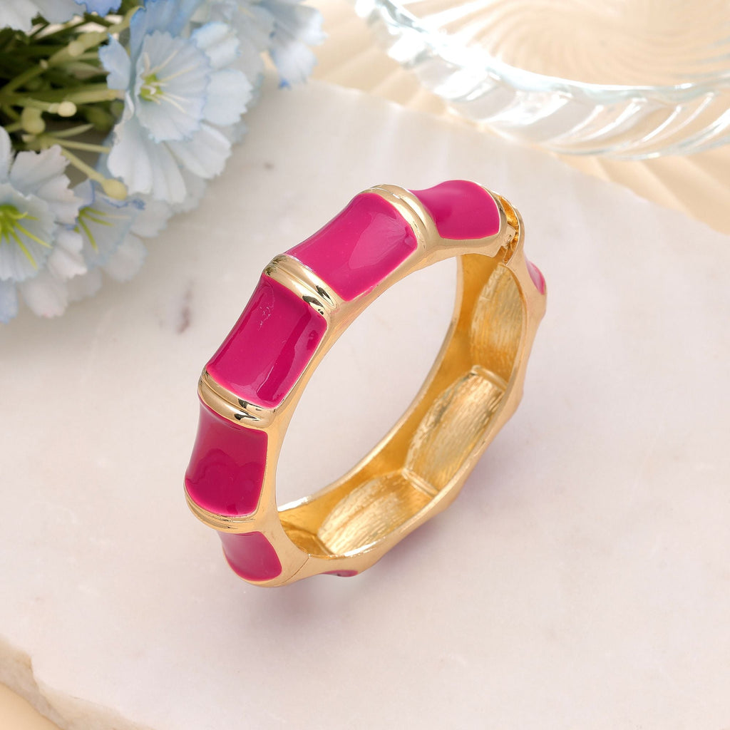 Pink Color Fashion Bangle with Trendy Everyday Style