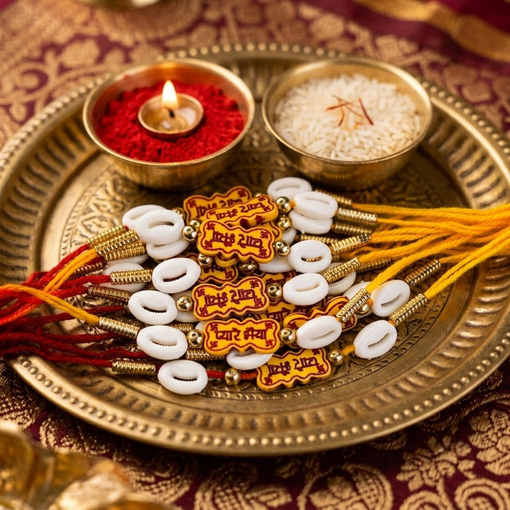 12 Pieces Combo Multi Color Designer Thread Rakhis