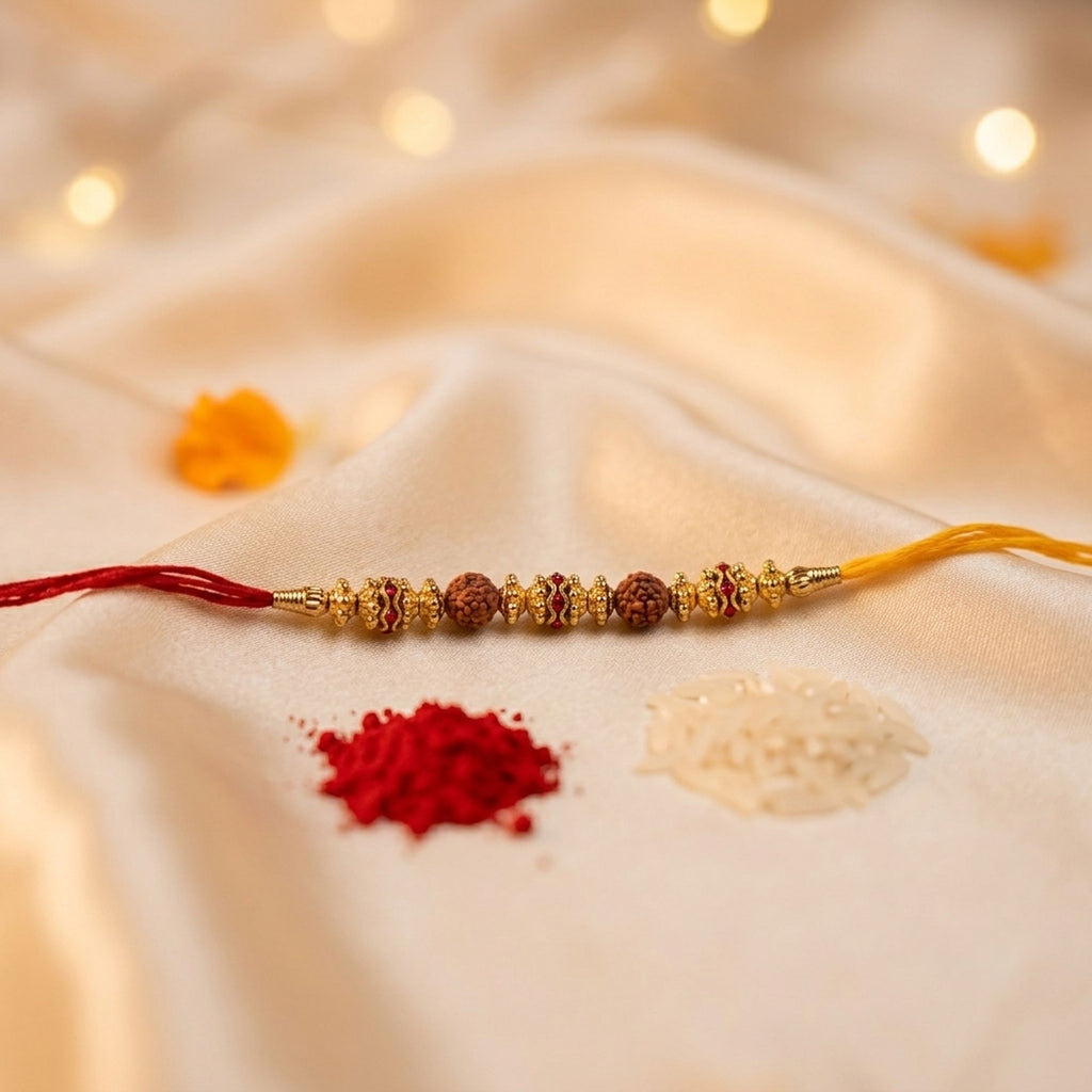 12 Pieces Combo Multi Color Divine Rudraksh Thread Rakhis