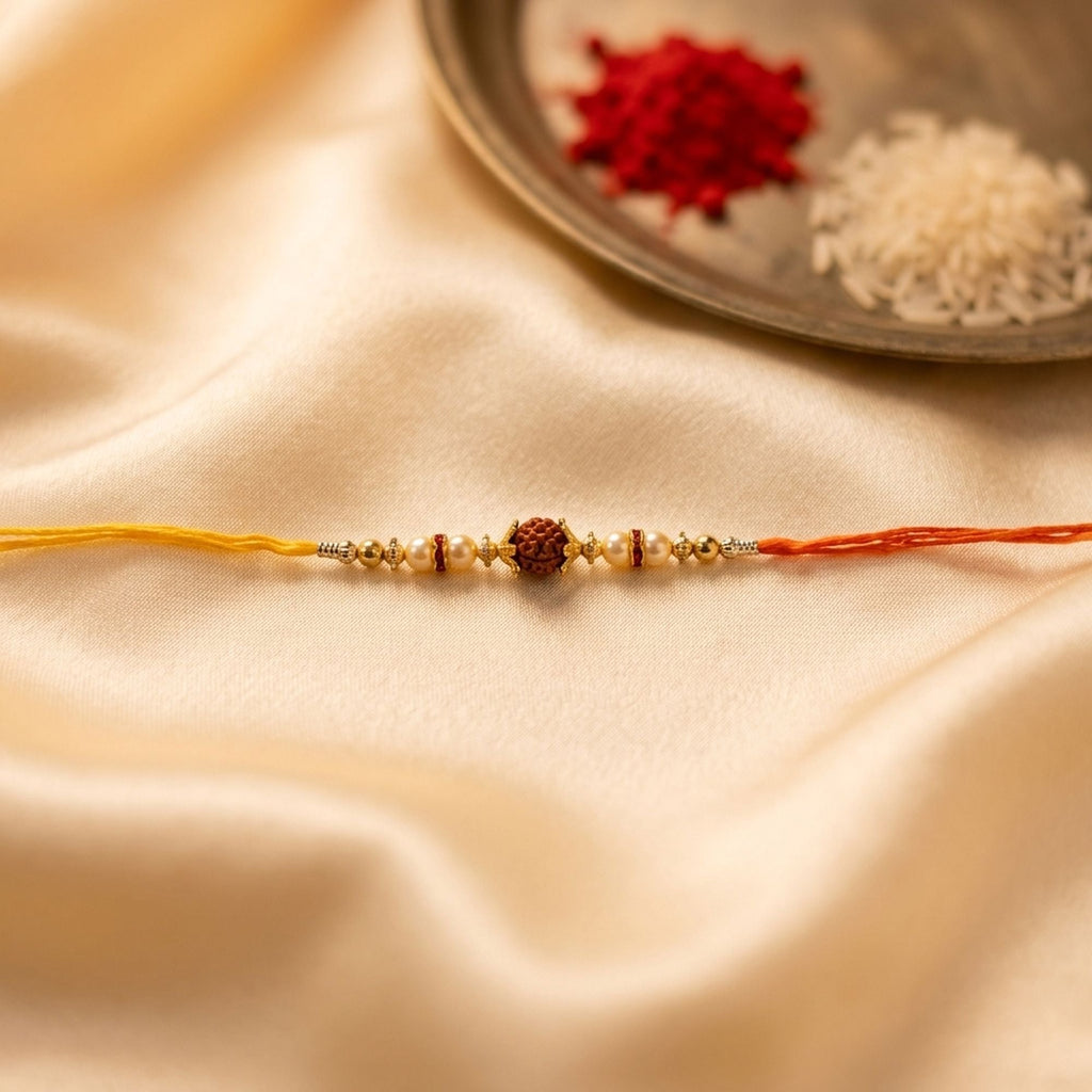 12 Pieces Combo Multi Color Rudraksh Religious Thread Rakhis