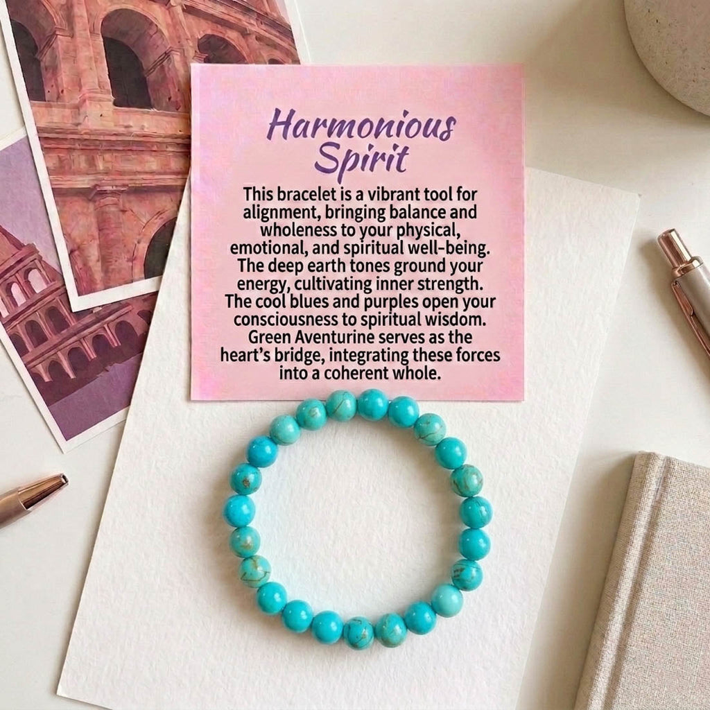 Turquoise Blue Color Communication And Good Luck Natural Stone Bracelet
