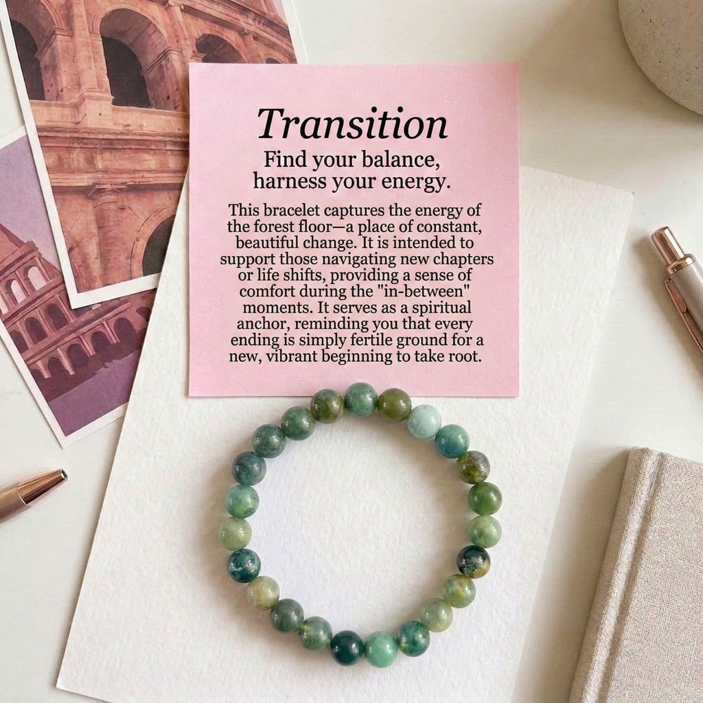 Green Color Moss Agate Stone Bracelet