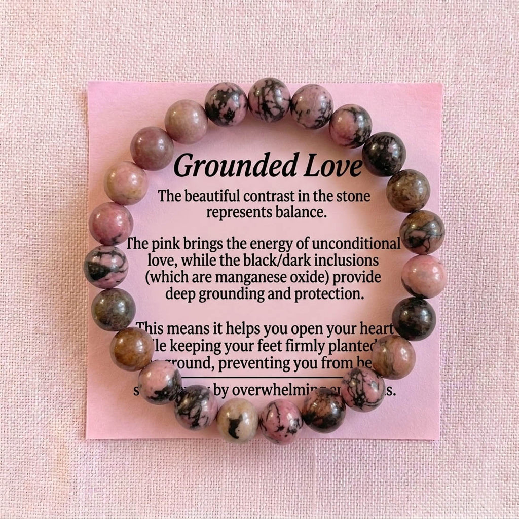 Brown Color Rhodonite Stone Bracelet