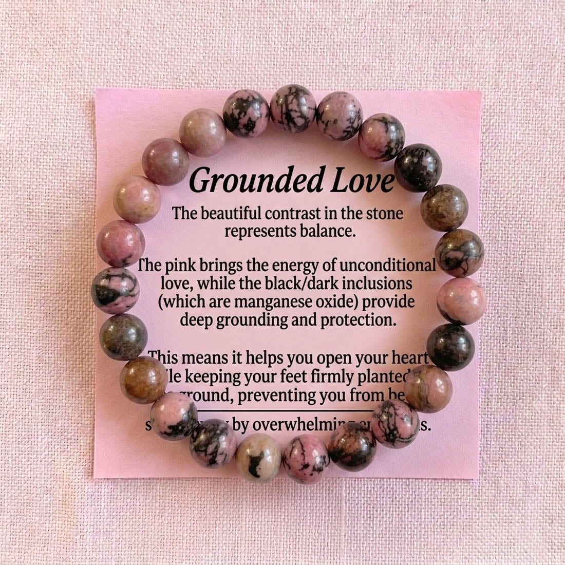 Brown Color Rhodonite Stone Bracelet