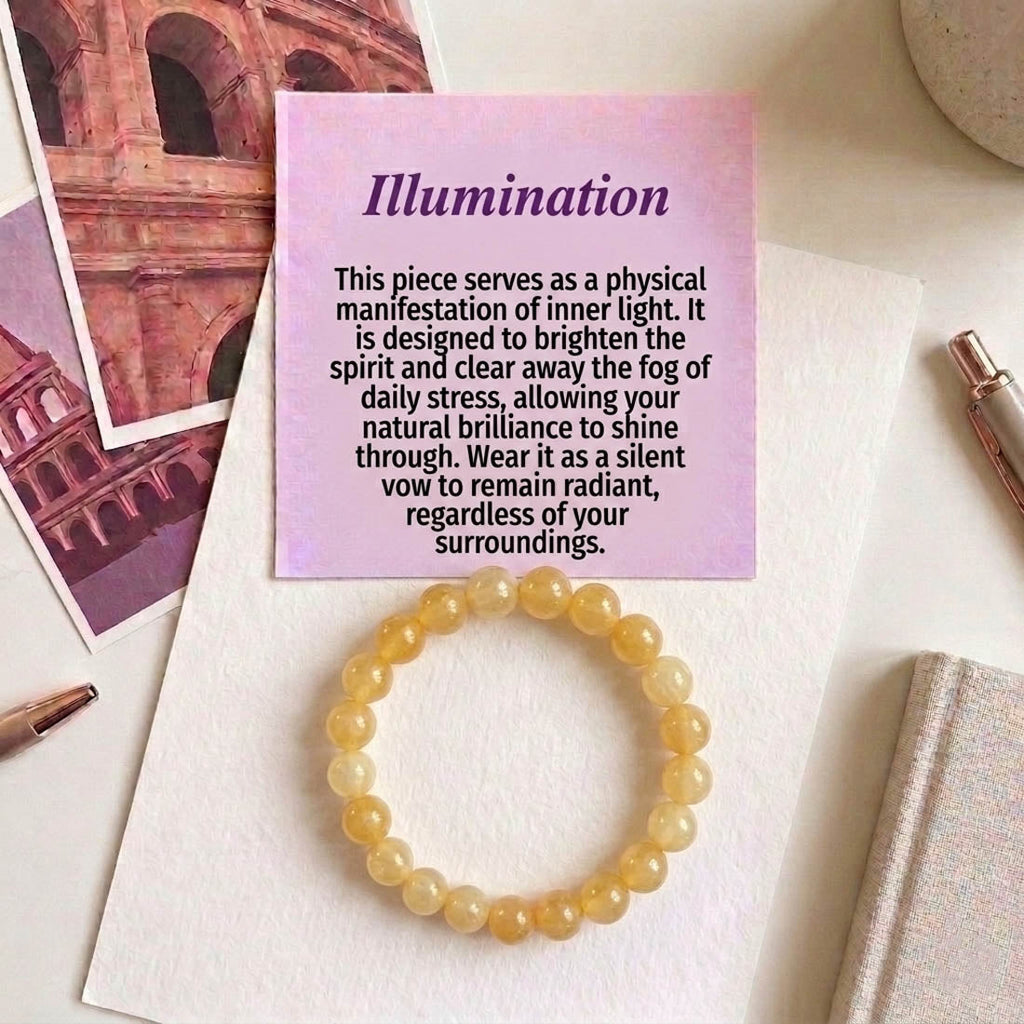 Yellow Color Calcite Stone Bracelet