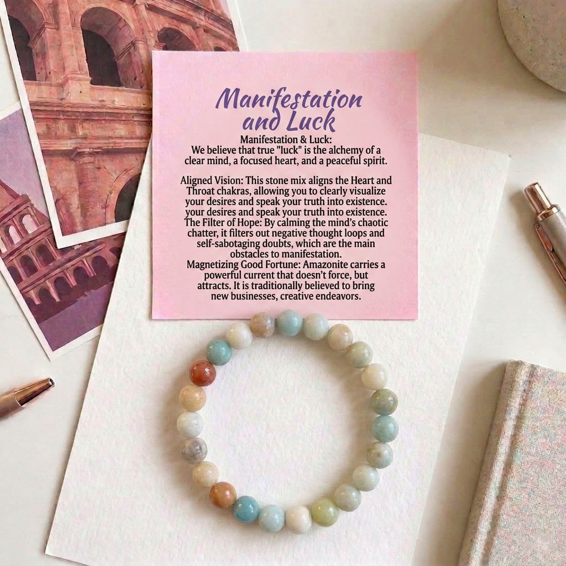 Multi Color Multi Amazonite Stone Bracelet