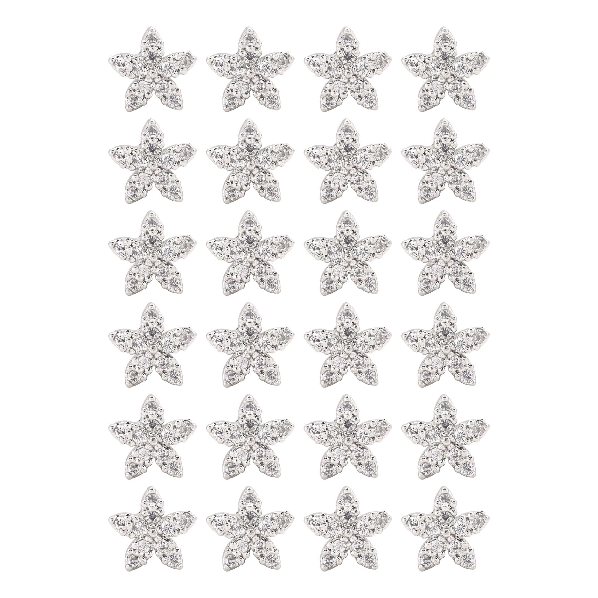 Silver Color 12 Pairs Premium American Diamond Stud Earrings Combo For Women’S Jewelry Box