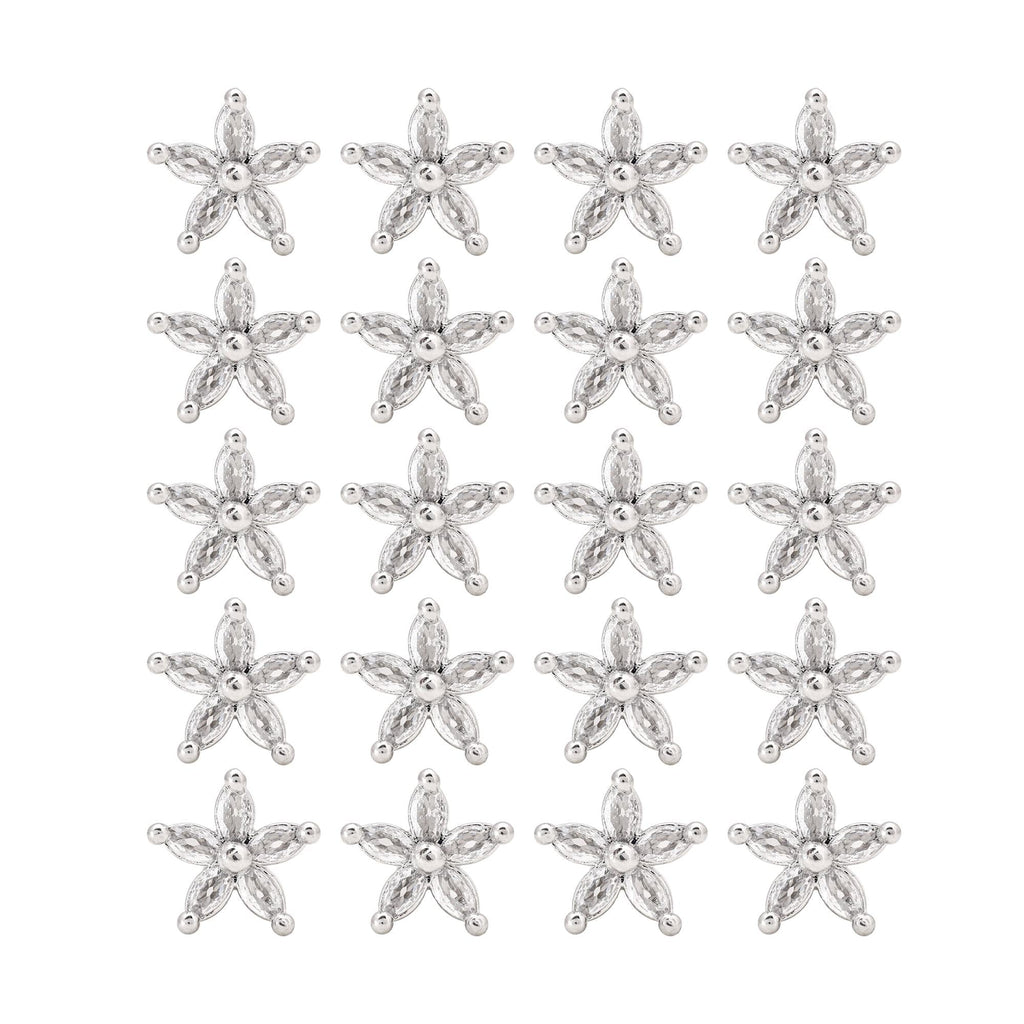 Silver Color 12 Pairs Beautiful Designer American Diamond Stud Earrings Combo For Gift Set