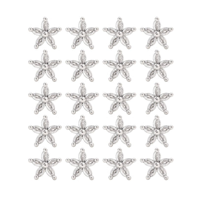 Silver Color 12 Pairs Beautiful Designer American Diamond Stud Earrings Combo For Gift Set