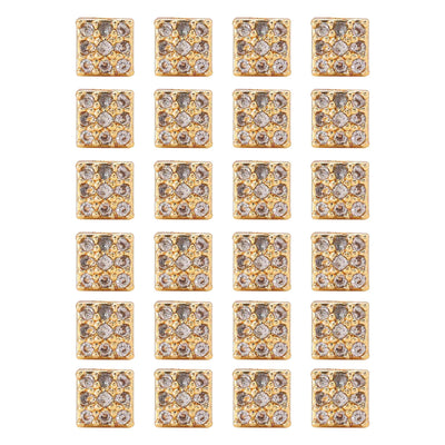 Gold Color 12 Pairs Premium Stone American Diamond Stud Earrings Combo For Wedding Jewelry