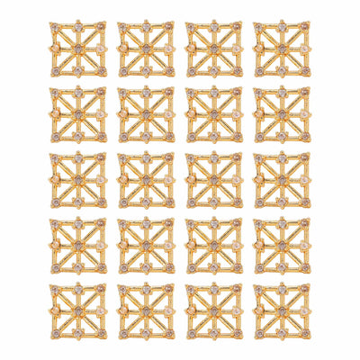 Gold Color 10 Pairs Elegant American Diamond Stud Earrings Combo For Wedding And Gifting