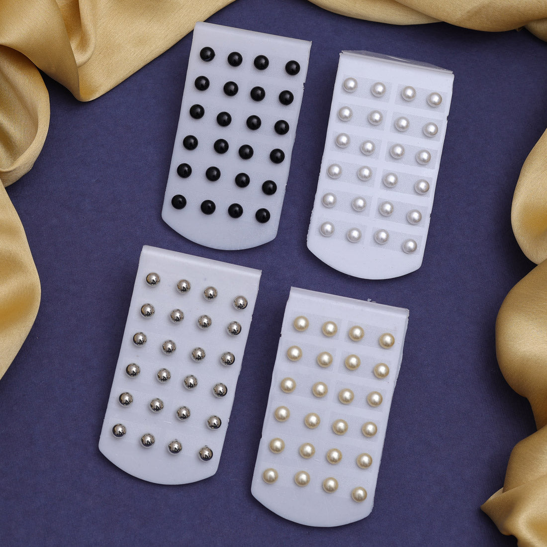 Assorted Color Stud Earrings Combo Of 48 Pairs