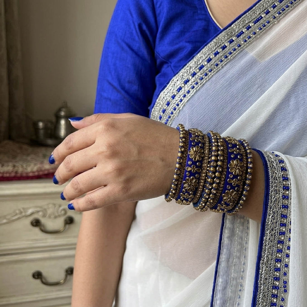 Blue Color 1 Set Of Bangle Stylish Daily Wear Jewelry