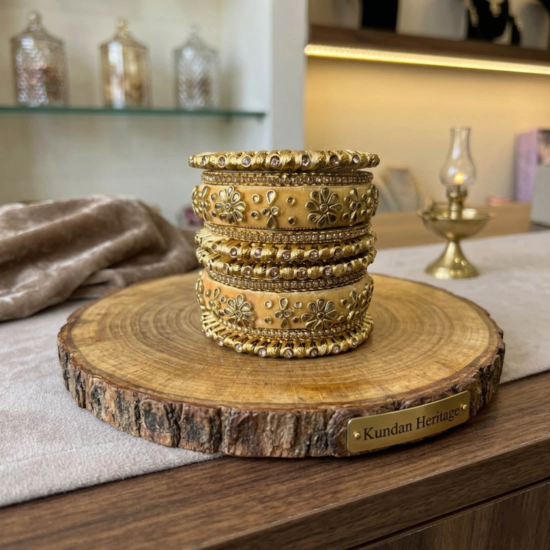 Gold Color 1 Set Of Bangle Festive Designer Jewelry