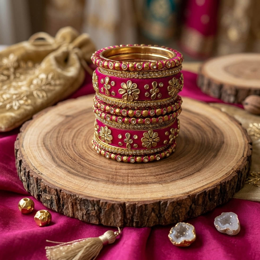 Rani Color 1 Set Of Bangle Bridal Traditional Jewelry
