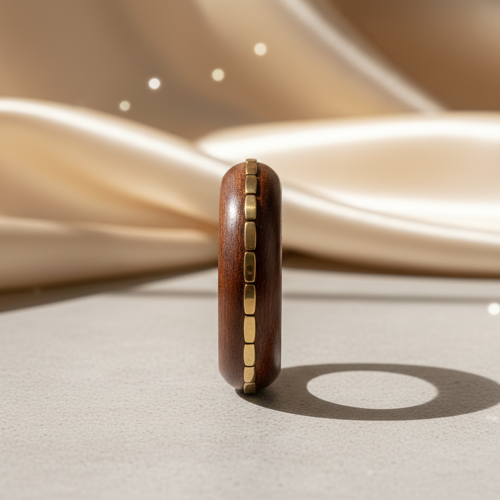 Brown Color Single Hand 1 Piece Of Wooden Bangle Size: 2.6 (WNB106BRW-2.6)
