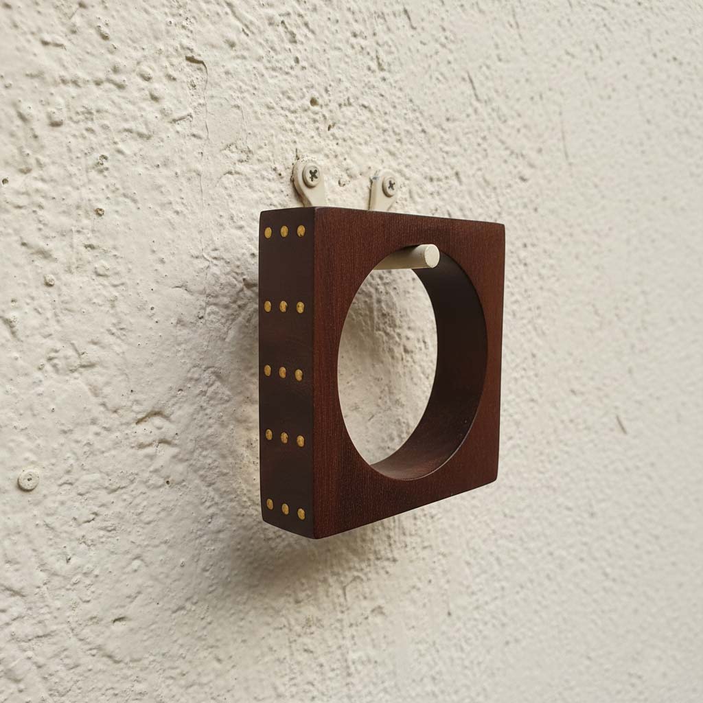 Brown Color Single Hand 1 Piece Of Wooden Bangle Size: 2.6 (WNB108BRW-2.6)