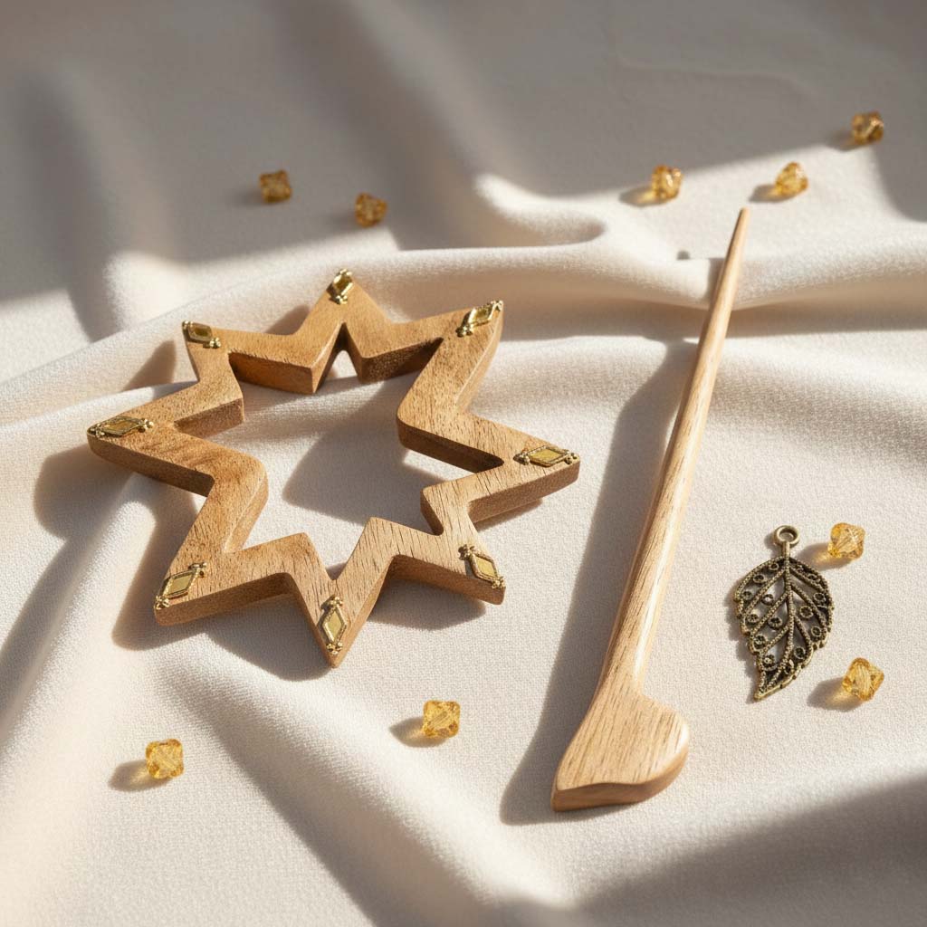 Brown Color Wooden Hair Pin Featuring Smooth Natural Texture Ideal For Daily And Festive Wear