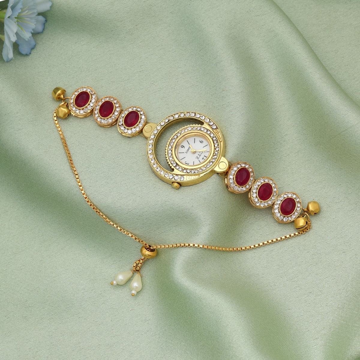Rani Color Kundan Watch Daily Wear