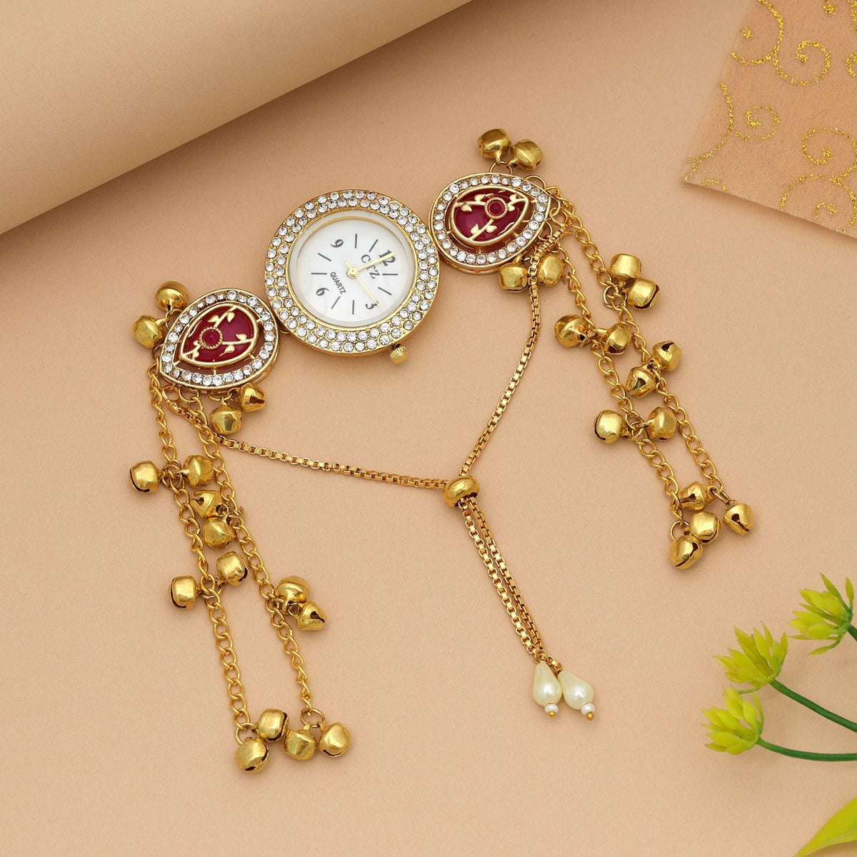 Rani Color Kundan Watch Traditional Style