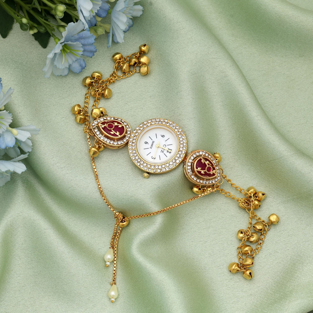 Rani Color Kundan Watch Traditional Style