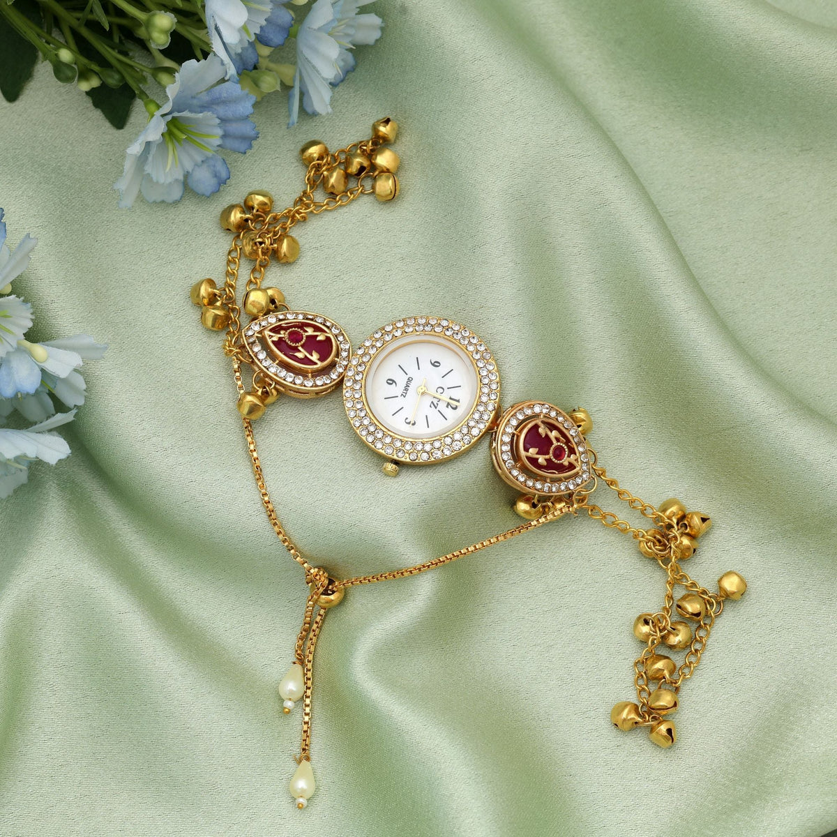 Rani Color Kundan Watch Traditional Style