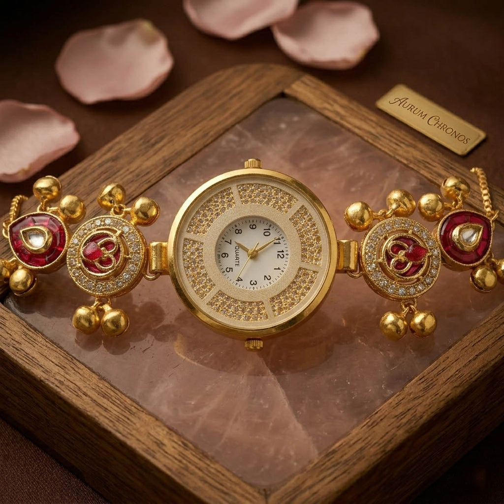 Rani Color Designer Kundan Watch
