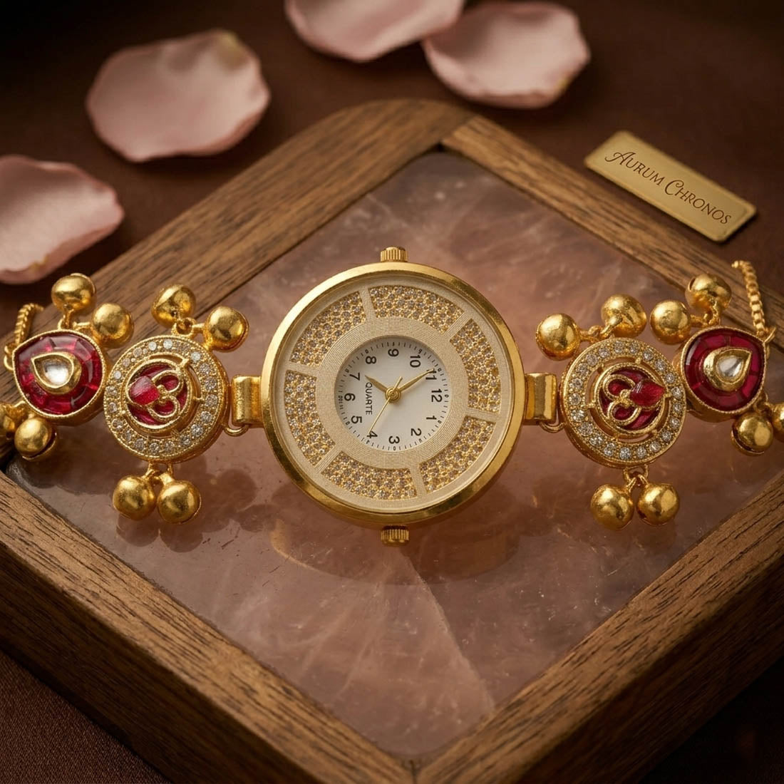 Rani Color Designer Kundan Watch