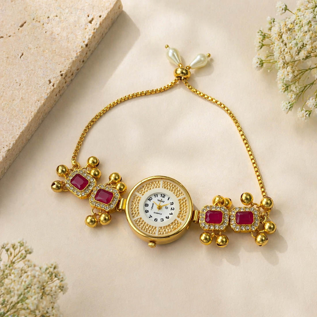Rani Color Royal Kundan Watch