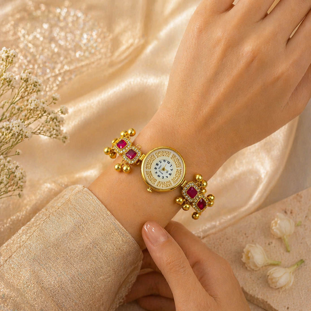 Rani Color Royal Kundan Watch