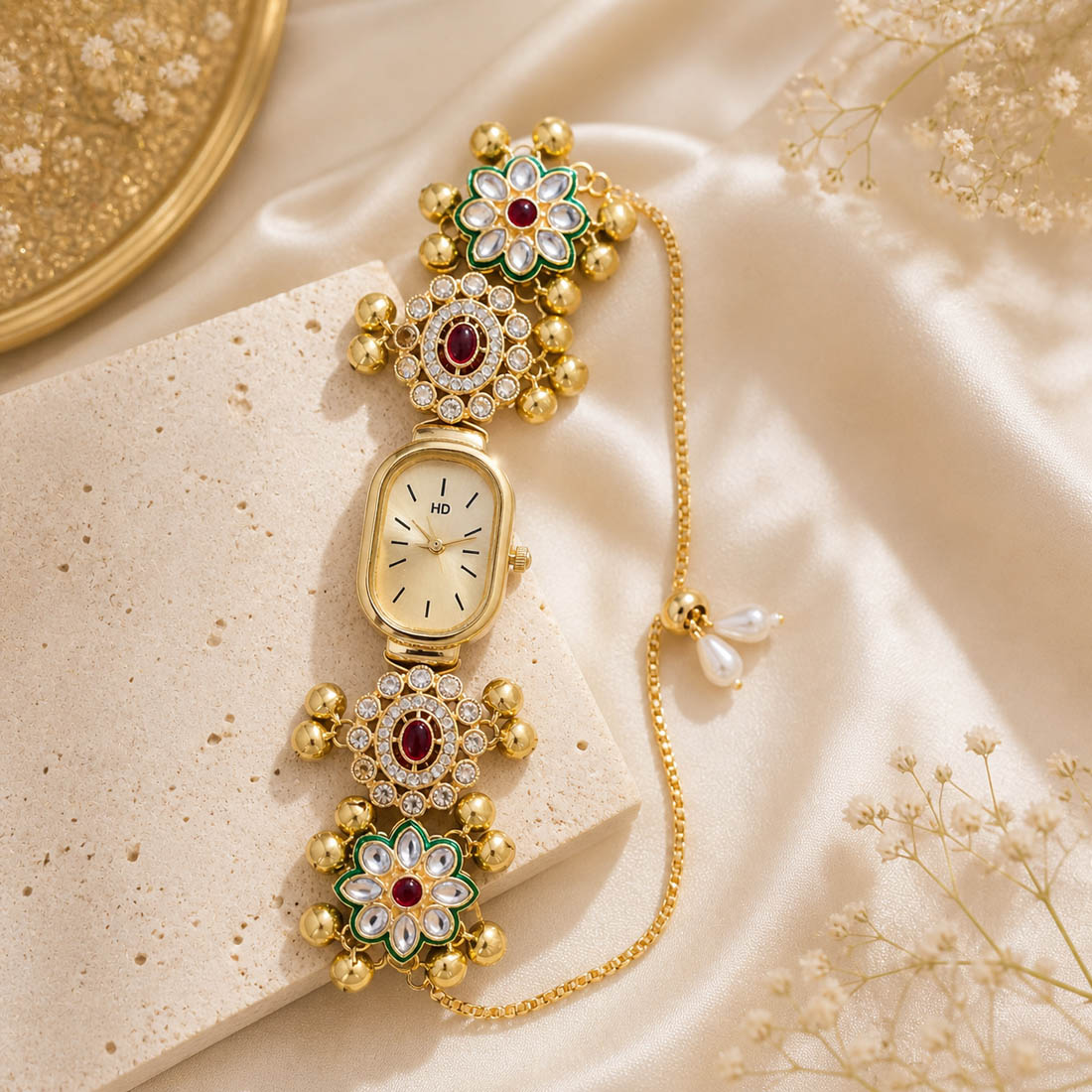 Rani Kundan Watch for Girls & Women Party Wear