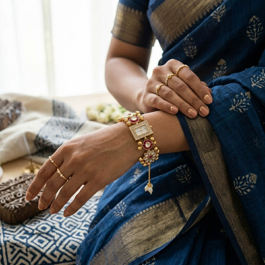 Rani Kundan Watch for Girls & Women Designer Style