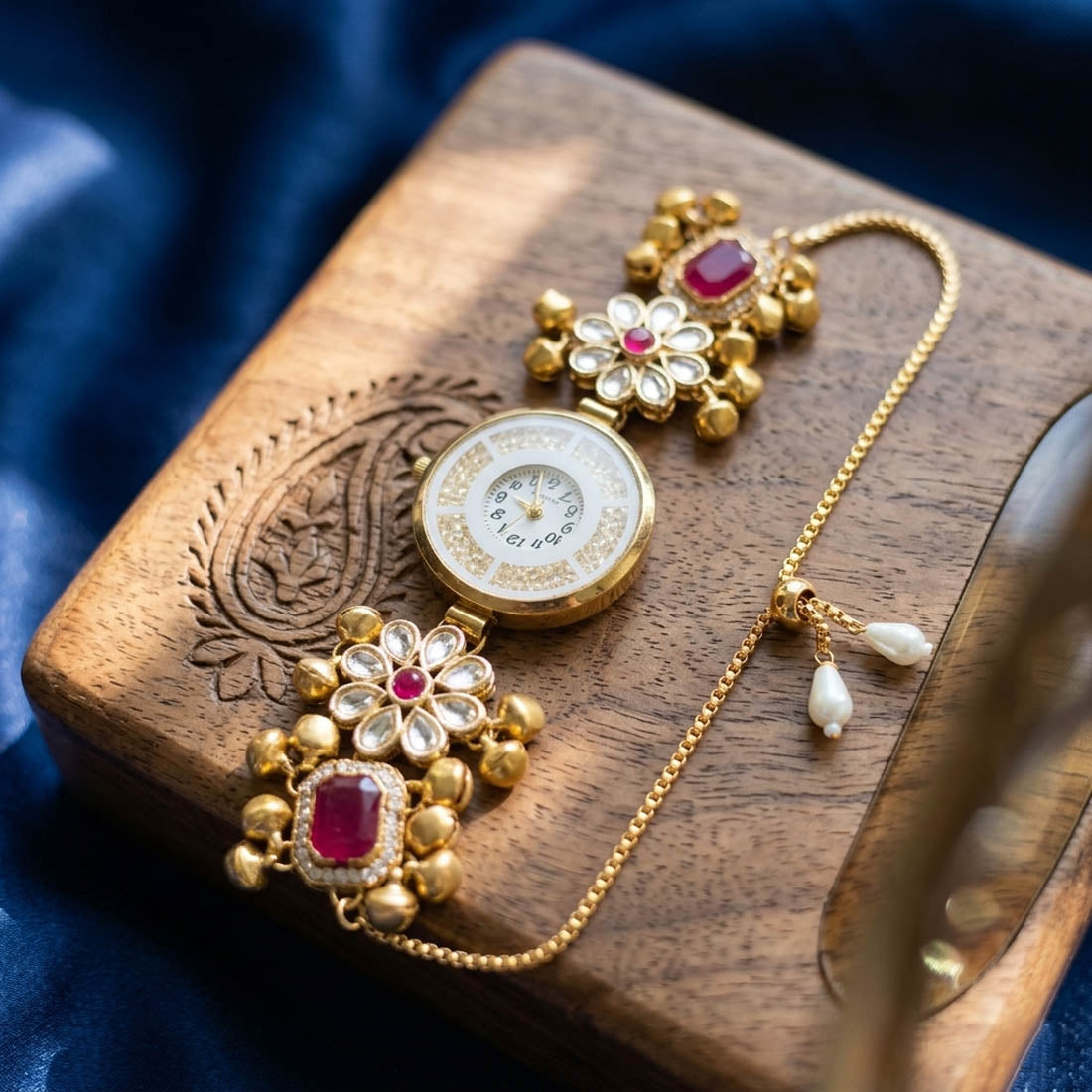 Rani Kundan Watch for Girls & Women Bridal Design