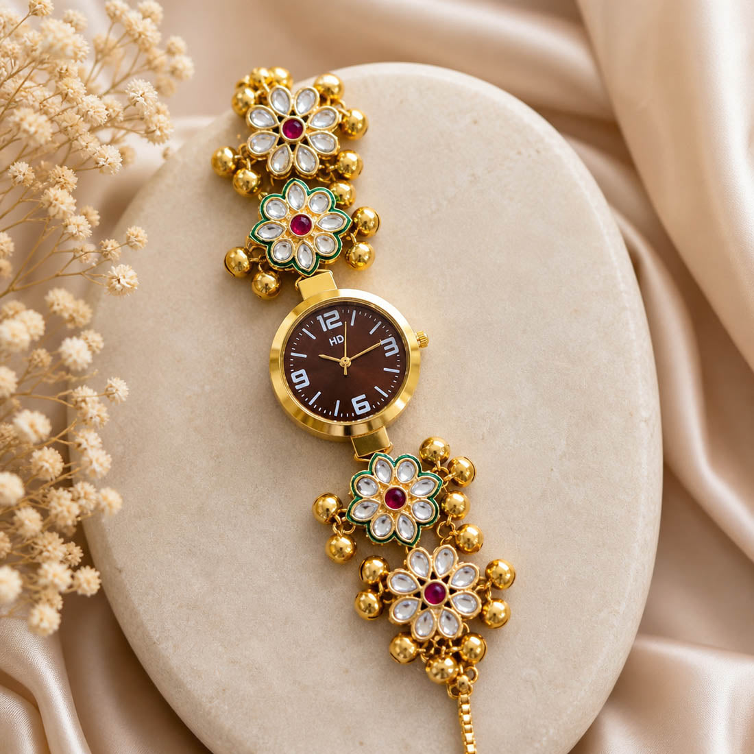 Rani Kundan Watch for Girls & Women Wedding Wear