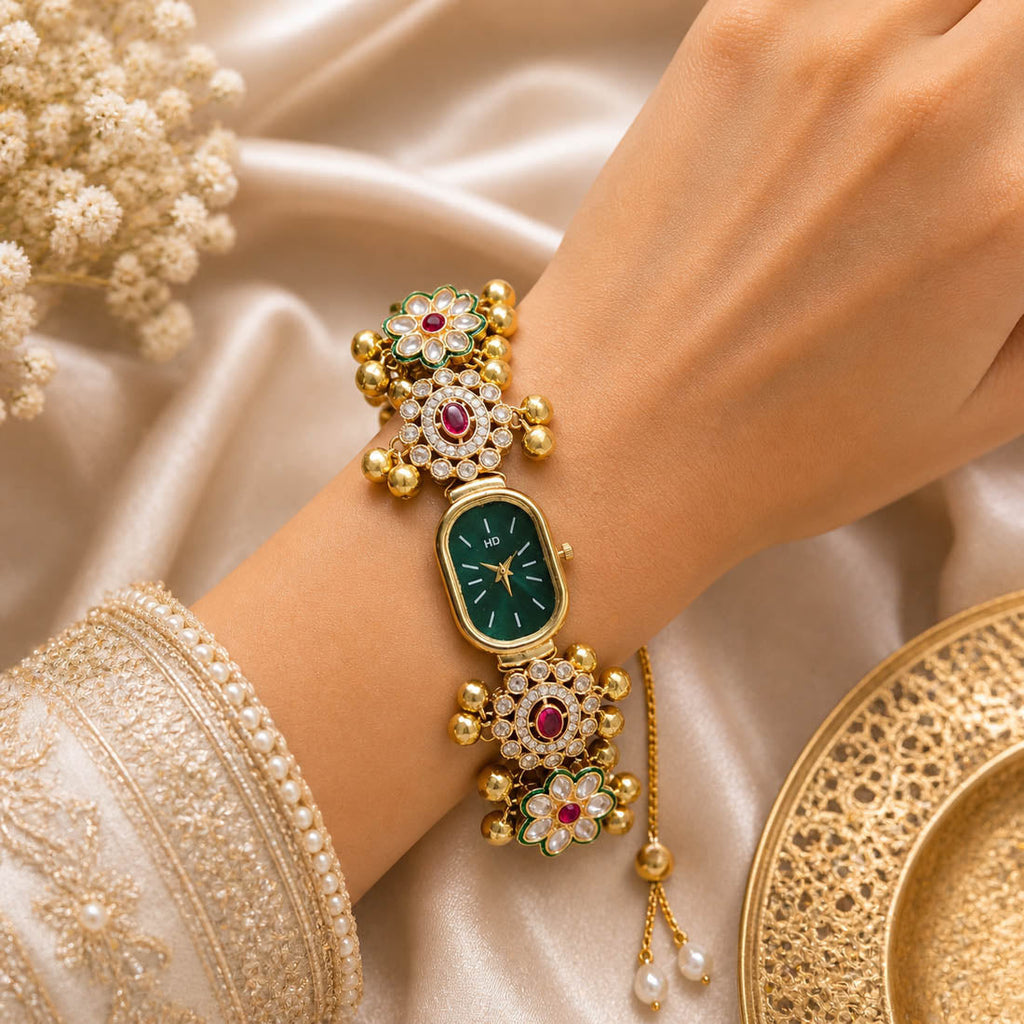 Rani & Green Kundan Watch Designer Collection