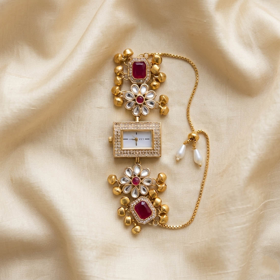 Rani Kundan Watch for Girls & Women Festive Look