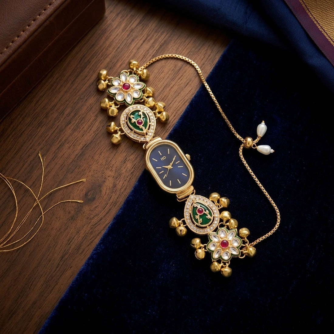 Rani & Green Kundan Watch Bridal Style