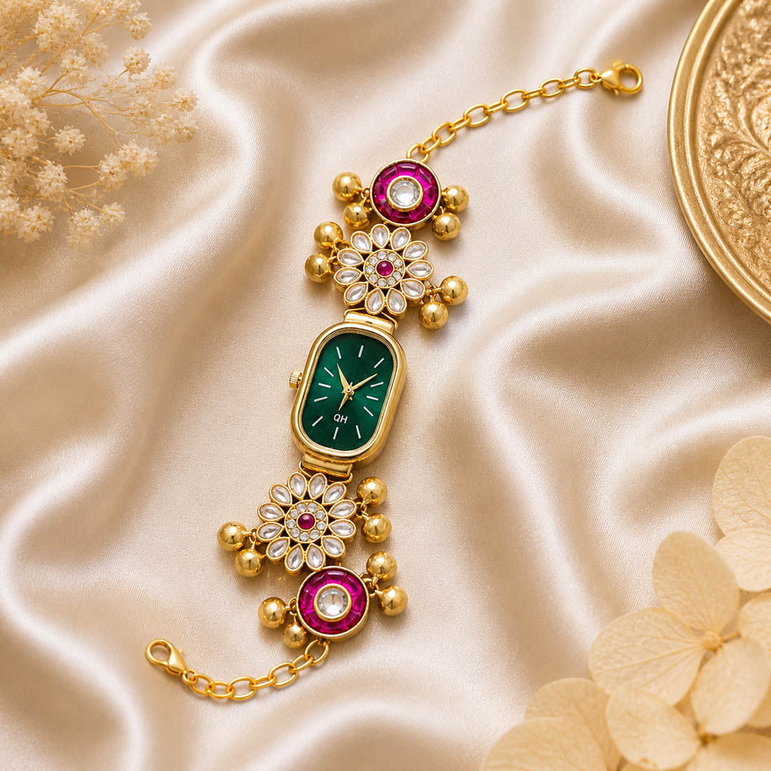 Rani Kundan Watch for Girls & Women Festive Design