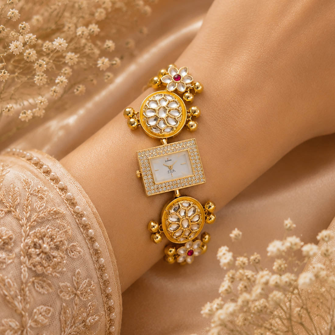 Rani Color Kundan Watch For Girls & Women Fashion Style