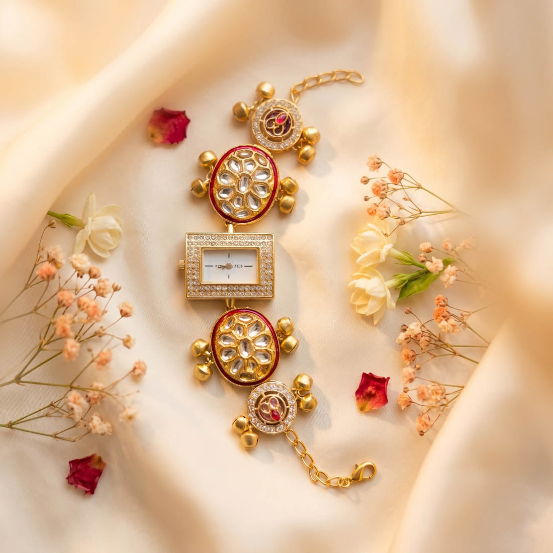 Rani Color Kundan Watch For Girls & Women Accessory Design