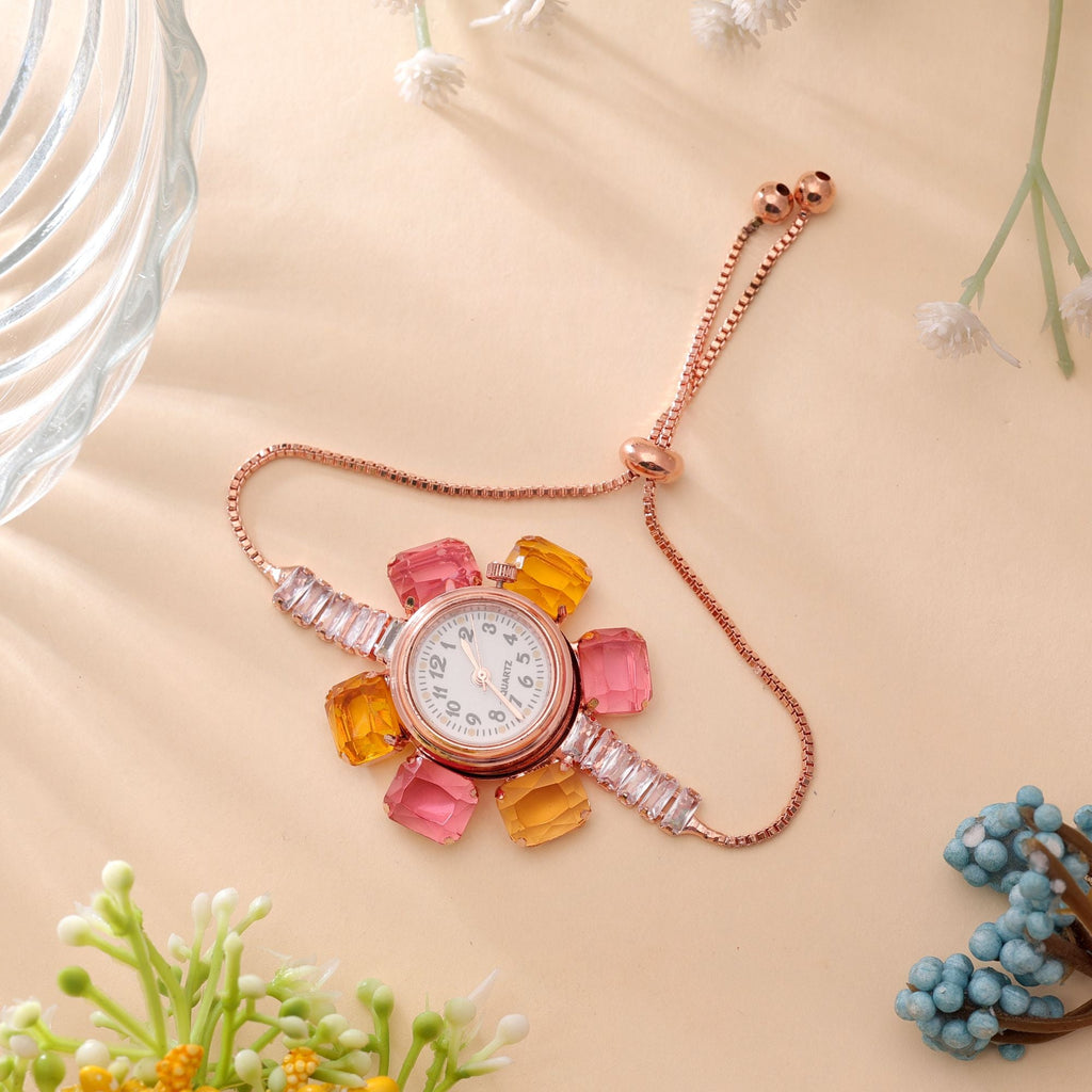 Rose Gold Plated Watch For Girls & Women with Modern Style